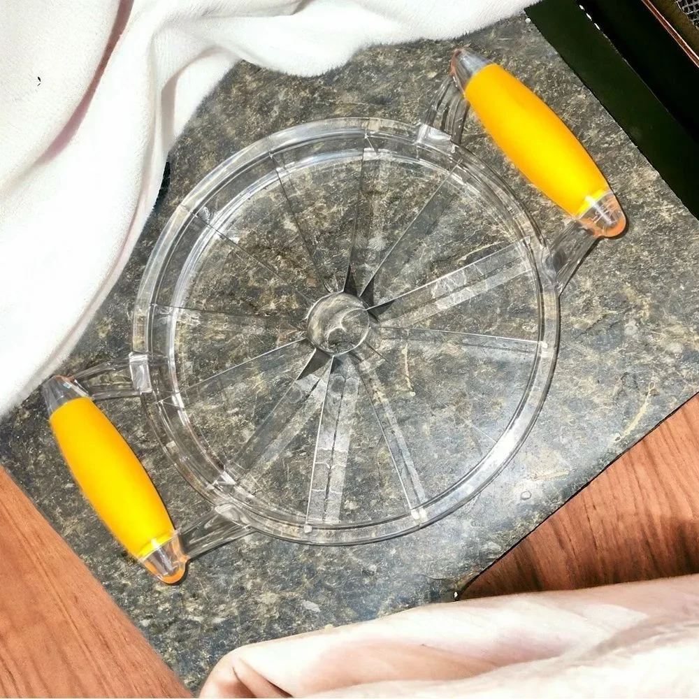 Slicer 🔎 Rare Find Elegant Lucite and Stainless Steel Pie Melon Farmhouse HP 🍭